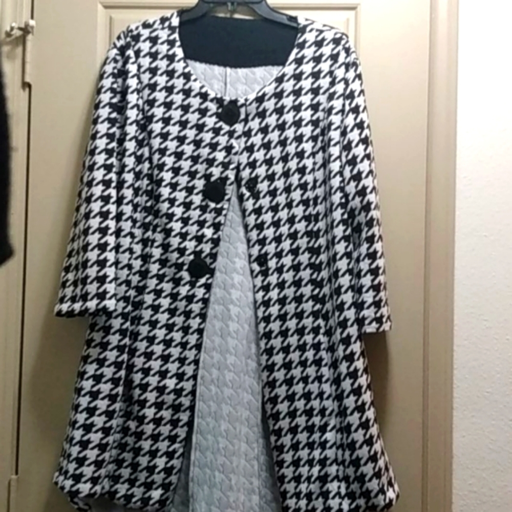 Hounds tooth dressy jacket coat